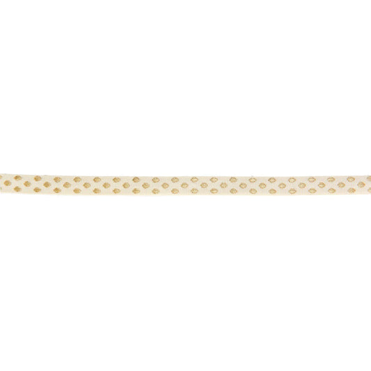 Ribbon dots small crème/gold