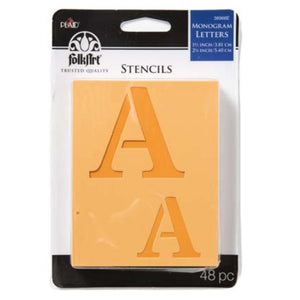 Folkart 3x5 Value Stencils 48pk Monogram