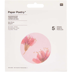 Paper Poetry tissue paper flowers pink 50x70cm 5 sheets