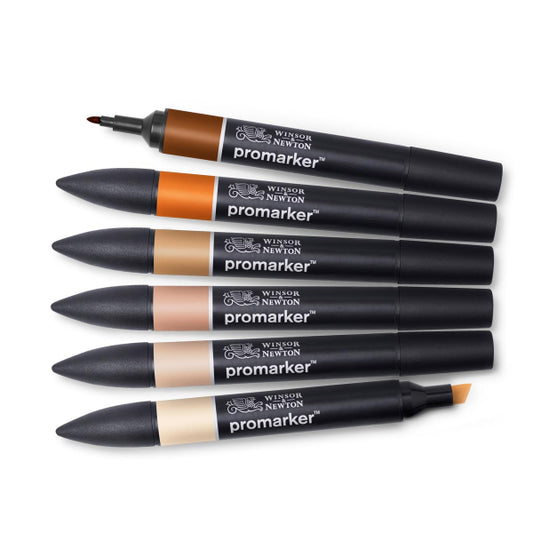 Winsor & Newton Promarker - 6 Skin Tones Set 2