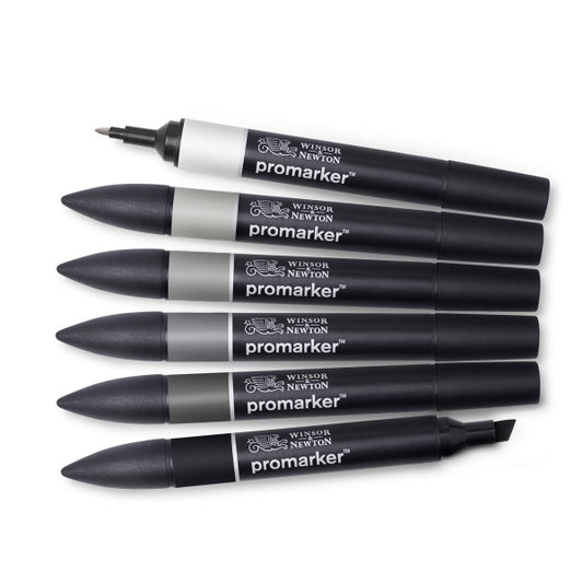 Winsor & Newton Promarker 6 Set Neutrals