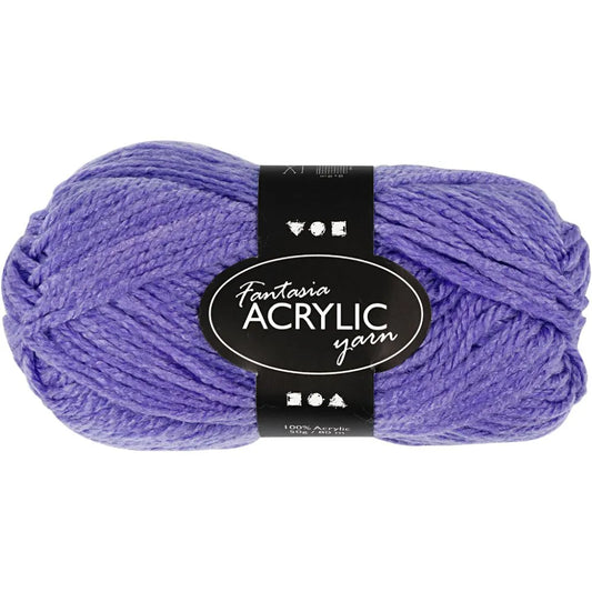 FANTASY ACRYLIC YARN 50GR-PURPLE