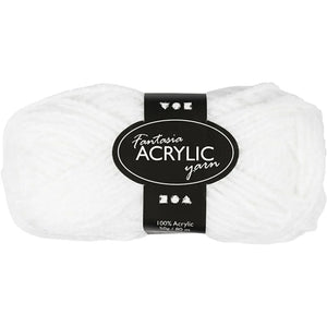 FANTASY ACRYLIC YARN 50GR-WHITE