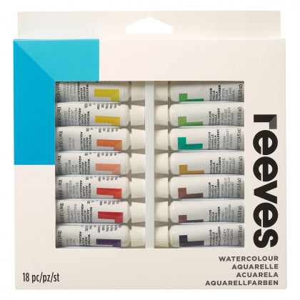 Reeves Watercolor Paint 10ml Tubes - Set of 18