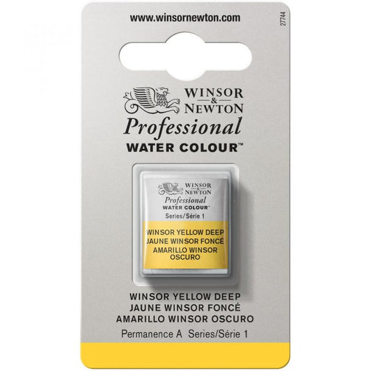 Winsor Yellow Deep Half Pan - S1 Professional Watercolour