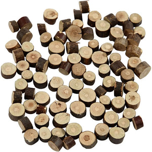 Wooden Discs, D: 7-10 mm, thickness 4-5 mm, 230 g