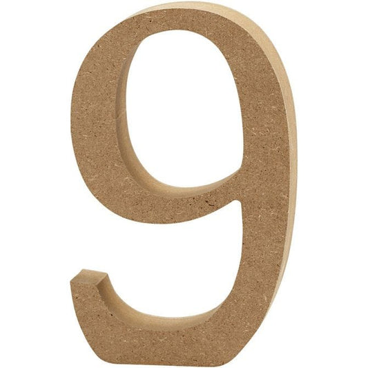 MDF Number 13cm 9