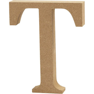 Letter, T: 8 cm, thickness 1.5 cm, 1 pc, MDF