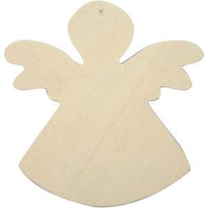 Angel, size 12x11 cm, 6 pcs, pine