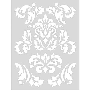 Stencil romantic ornaments 18.5x24.5cm self-adhesive