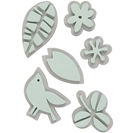 FOAM RUBBER STAMP SET -  FLOWERS SPRING