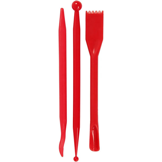 Modelling Tool, L: 14.5 cm, 3 pcs, red