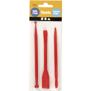 Modelling Tool, L: 14.5 cm, 3 pcs, red