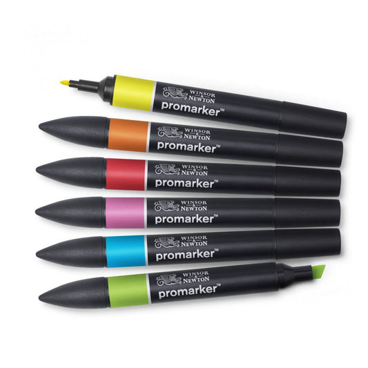 Winsor & Newton Promarker - 6 Vibrant Tones