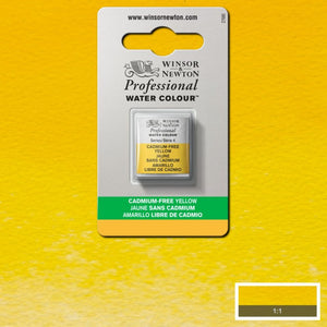 Cadmium FREE Yellow Pale Half Pan - S4 Professional Watercolour