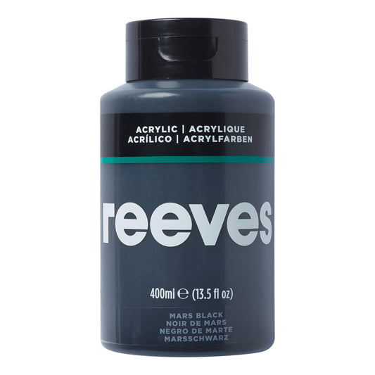 REEVES 400ML ACRYLIC- MARS BLACK