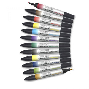 Winsor & Newton Promarker Watercolour 12 Set - Basic Tones