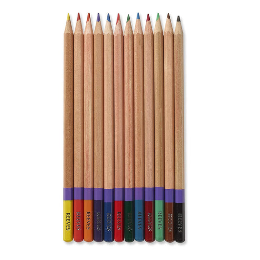 Reeves 12 Assorted Coloured Pencils