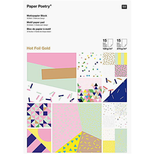 MOTIF PAPER PAD - CONFETTI HOT FOIL