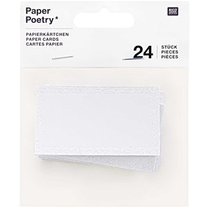 Paper Poetry paper cards white-glitter