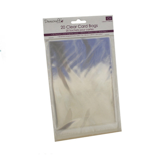 TRIMCRAFT A6 CLEAR CARD BAGS PK.20