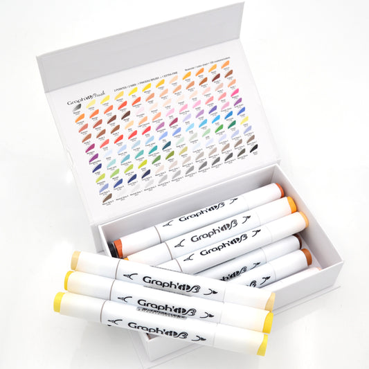 GRAPH'IT Double Tip Alcohol Brush Markers - Hairstyle (Set of 12)