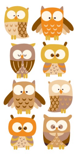 Essentials Sticker Sheet - Owls