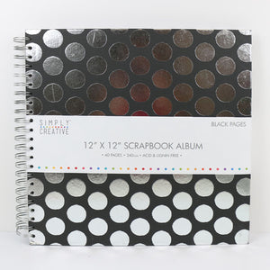 Simply Creative Album 12x12 - Black with Circles