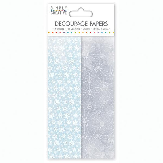 Simply Creative FSC Decoupage Paper - Snowflake