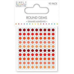 SC Gems - 90 pk Red & Orange