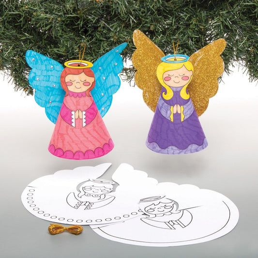 Angel Colour-in Cone Decorations (Pack of 10)