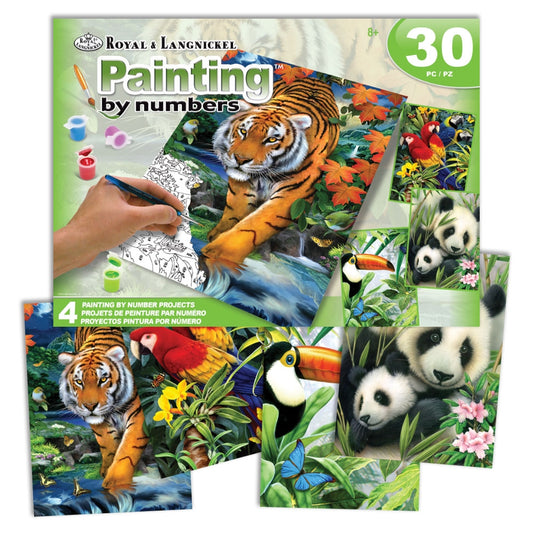 Paint By Numbers Junior Small Jungle Box Set of 4