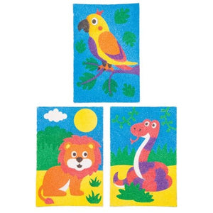 Jungle Animal Sand Art Pictures (Pk 8)