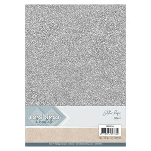 Essentials Glitter Paper Silver