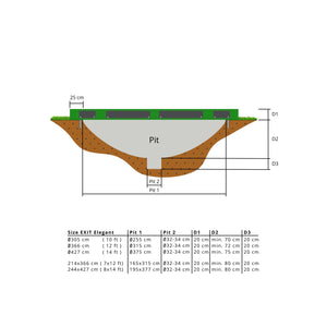 EXIT Elegant Ground 366 (12ft) + Safetynet