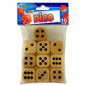 Pkt.10 Wooden Dice