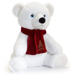 25cm Keeleco Polar Bear with Scarf