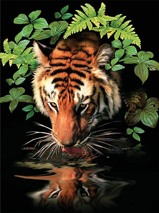 Paint By Numbers Junior Small - Thirsty Tiger