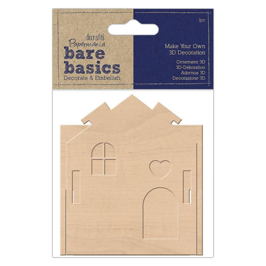 Make Your Own 3D Decoration - Bare Basics - Wooden