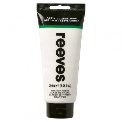 REEVES 200ML ACRYLIC-TITANIUM WHITE