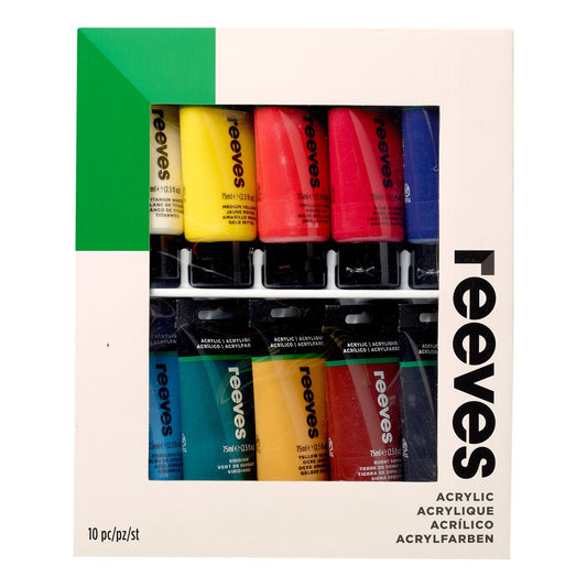 Reeves 10 x 75ml Acrylic Set